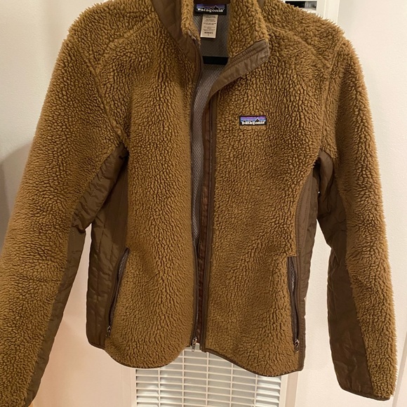 Brown Patagonia Teddy fleece zip up jacket - large - Picture 3 of 10